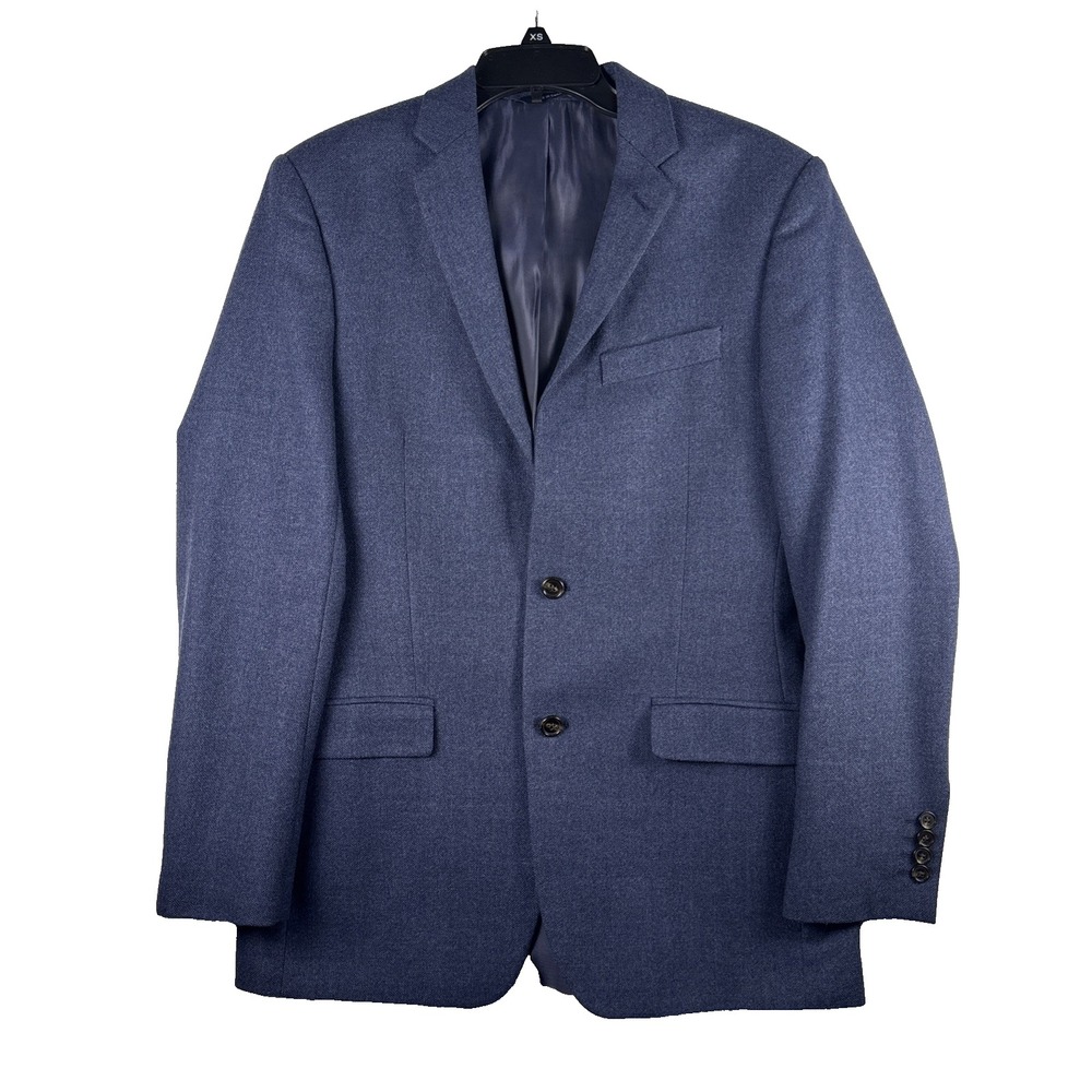 Ralph Lauren Lauren Mens Blue Wool Sport Coat 40L Classic‎ Blazer Classic